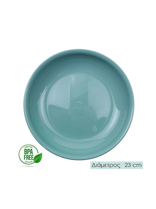 Teller Suppe Kunststoff Blau mit Durchmesser 20cm