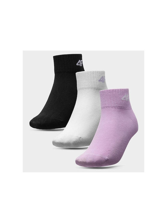 4F Girls 3 Pack Knee-High Socks Multicolour