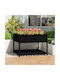 vidaXL Planter Box Wooden Black 111.5x111.5x81cm.