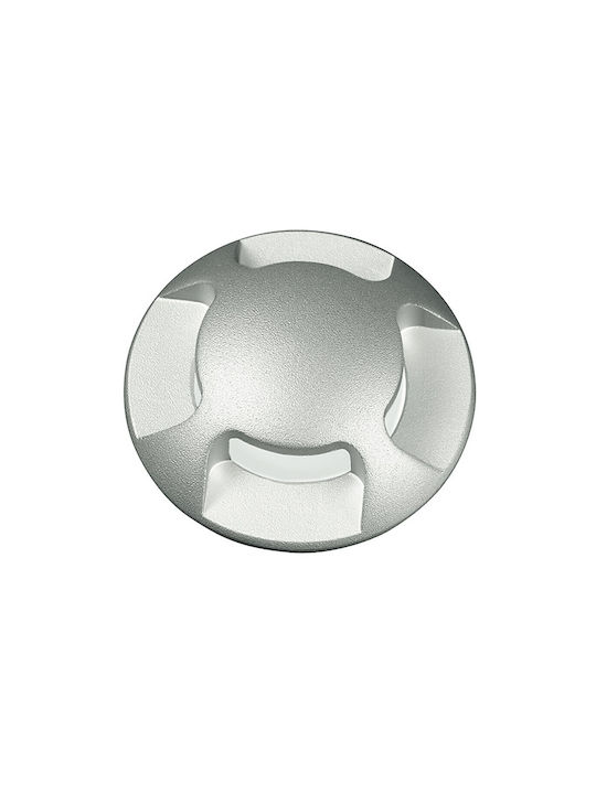 Fan Europe Step24vr4c Σποτ Δαπέδου LED 3W με Θερμό Λευκό Φως Ασημί