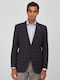 Modern fit Kaiserhoff Blue Checkered Small Pattern Evening, All Day, Business Jacket