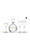 Capolavoro Wedding Carafe Set with Wine & Champagne Glasses made of Crystal 4pcs