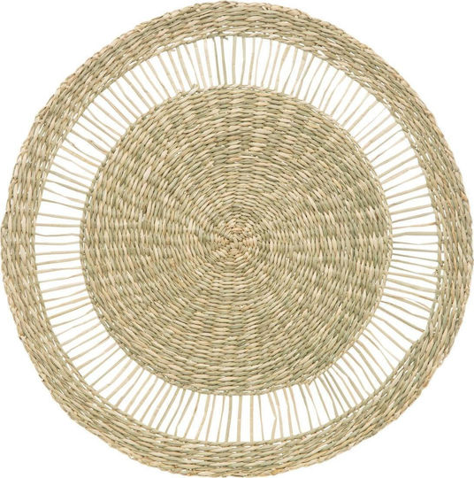 Atmosphera Spring Σουπλά Στρογγυλό Ψάθινο Μπεζ 38cm