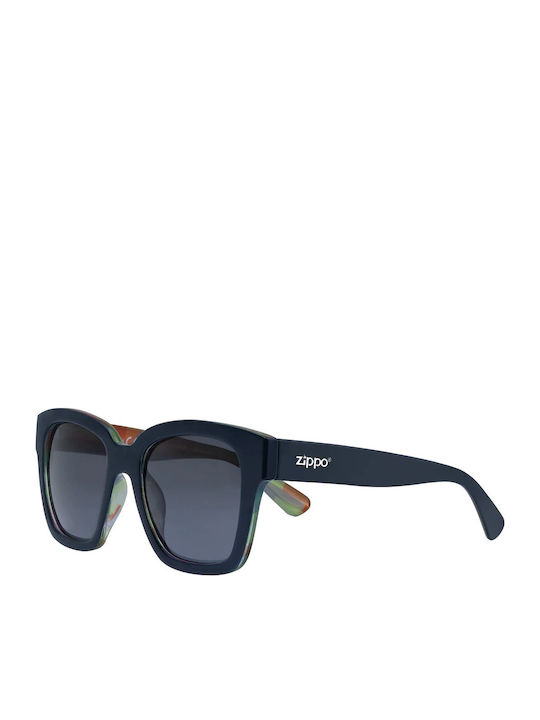 Zippo Women's Sunglasses with Black Plastic Frame and Gray Lens OB92-13