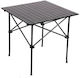 Aluminum Foldable Table for Camping 50x50cm Black