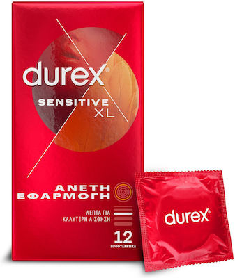 Durex Προφυλακτικά Sensitive XL Μεγάλα και Λεπτά 12τμχ