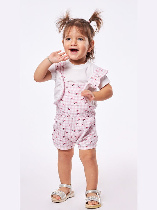 Εβίτα Kids Set with Shorts Summer 2pcs Pink