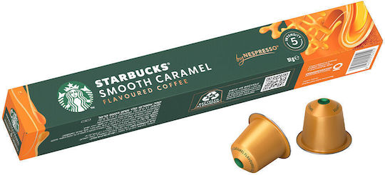 Starbucks Kapseln Espresso Smooth Caramel Karamell Kompatibel mit Maschine Nespresso 10Mützen