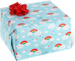 Legami Milano Rainbow Einwickelpapier für Geschenke Hellblau 200x70cm.