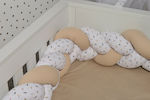 Baby Oliver Crib Bumpers Braided Inside Beige 20x200cm