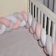 Baby Oliver Crib Bumpers Braided Inside Pink 20x200cm