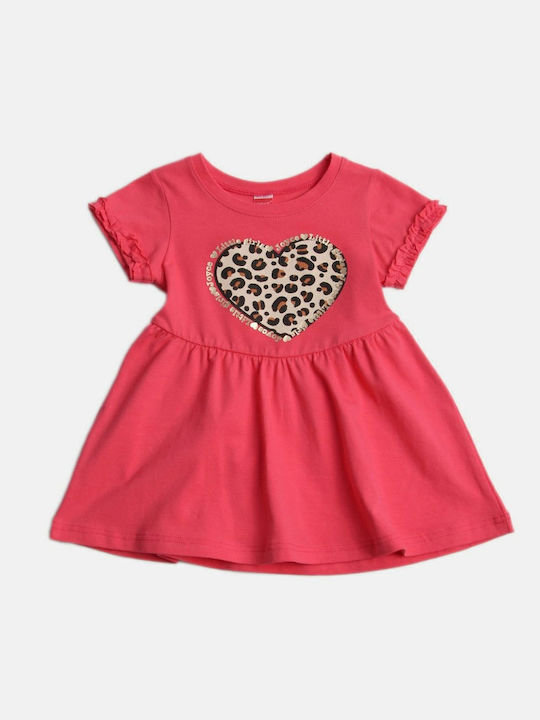 Joyce Rochie pentru Copii Mâneca scurta Coral