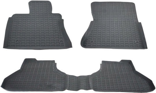 Carner Set of Front and Rear Mats 3pcs Tray Type for BMW X5 Gray