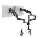 Eureka Ergonomic ERK-MA02-24P Stand Desk Mounted for 2 Monitors up to 32" with Arm