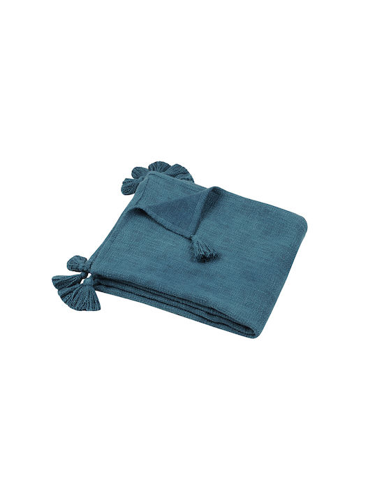 S-F Sanchez Armchair Throw 125x150cm Petrol Blue