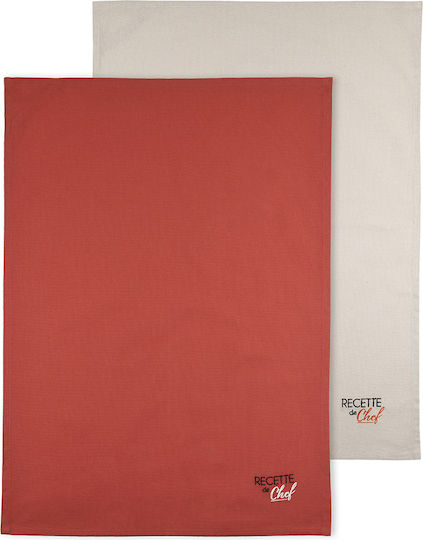 Duo Чаена кърпа от 100% Памук Terracotta / Lin 70x50см 2бр