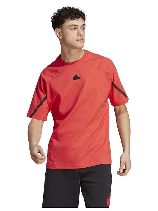 Adidas Ανδρικό T-shirt Πορτοκαλί με Λογότυπο