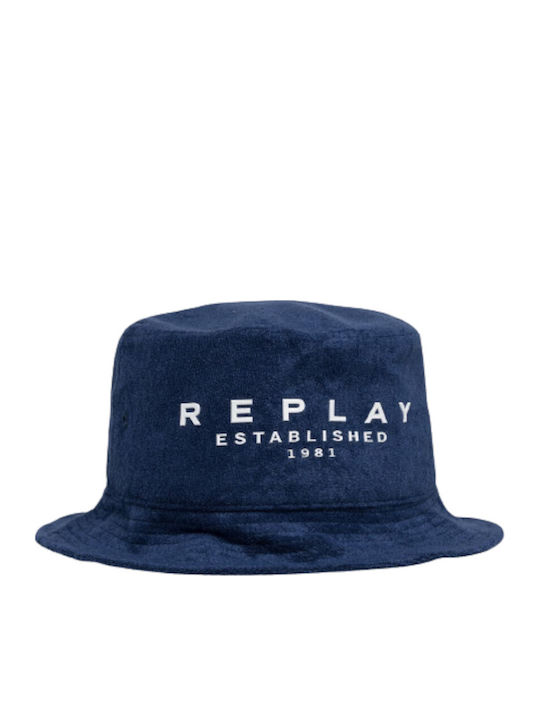 Replay Frauen Stoffartig Hut Eimer Marineblau