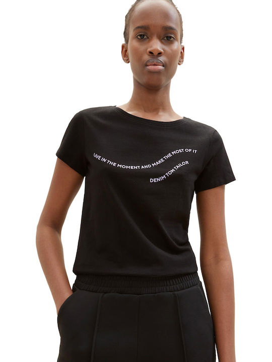 Tom Tailor Γυναικείο T-shirt Μαύρο