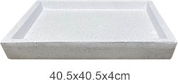 Marhome Teller Topf Kunststoff Weiß 40.5x40.5cm...