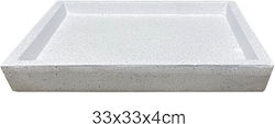 Marhome Teller Topf Kunststoff Weiß 33x33cm 06-...