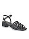 Seren25 Leather Sandals Black