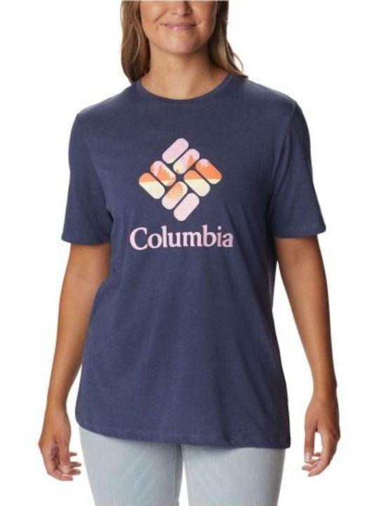 Columbia Bluebird Day Γυναικείο T-shirt Navy Μπλε
