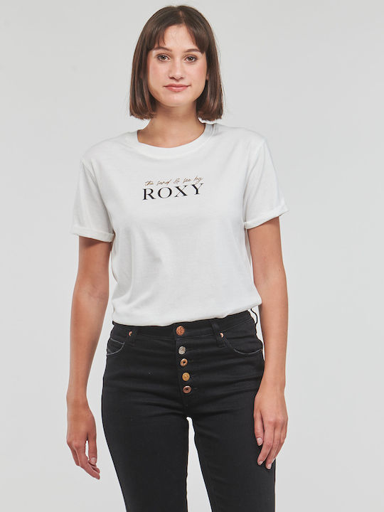 Roxy Γυναικείο Αθλητικό T-shirt Λευκό