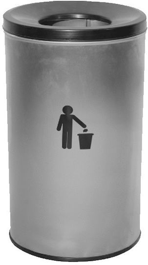 Molyto Metallic Waste Bin 30lt Inox