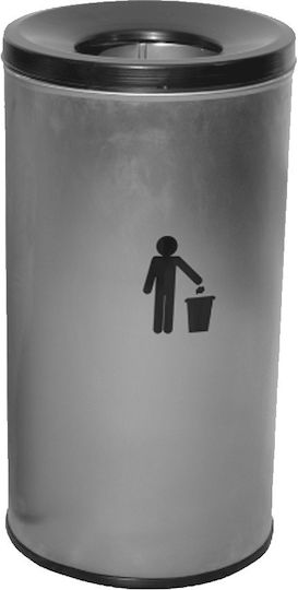 Molyto Metallic Waste Bin 50lt Inox