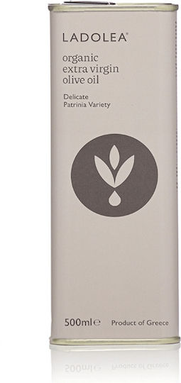 Ladolea Extra Virgin Olive Oil Organic Product 500ml in a Metallic Container