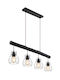 Globo Lighting Mina Pendant Chandelier Grid for 4 Bulbs E27 Black