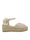 Damenplattformen im Espadrilles-Stil Beige