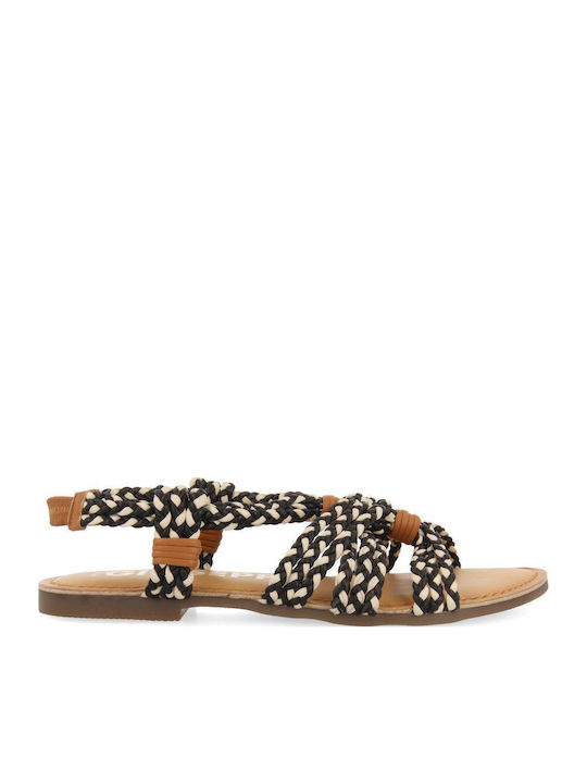 Matupa Sandale Casual Damă Din Piele Negre
