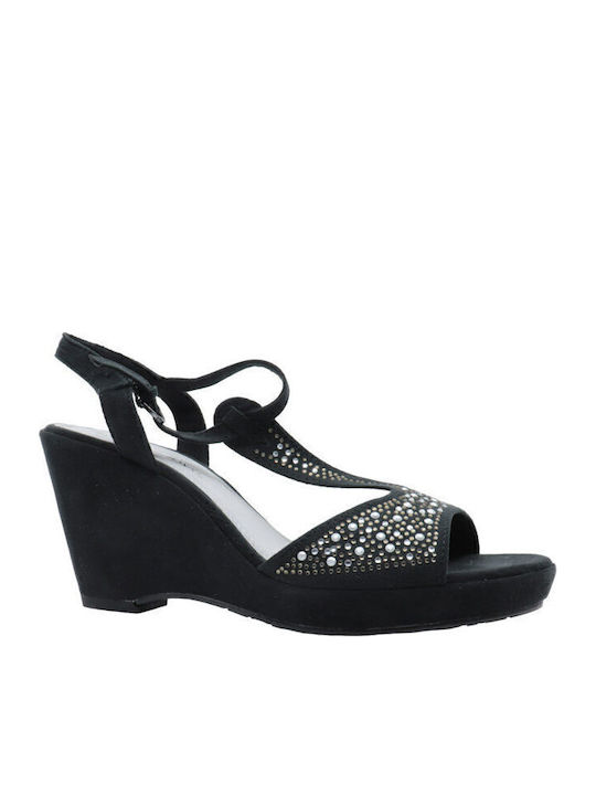 Women's Suede Platform Shoes Black