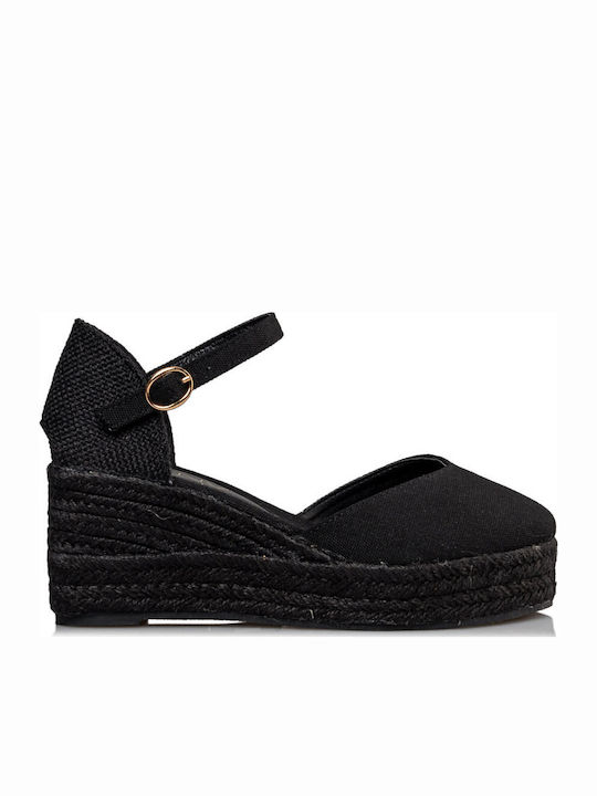 Envie Shoes Platforme Dama De Vară Tip Espadrile Negre V15-17033