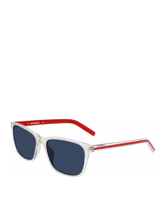 Converse Chuck Women's Sunglasses with Transparent Plastic Frame and Blue Lens