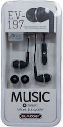EV-197 In-ear Handsfree με Βύσμα 3.5mm Μαύρο