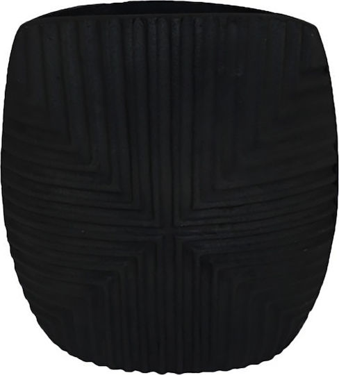 InTheBox Vază Decorativă Aluminiu Linear Negru 21x8x24cm 1buc