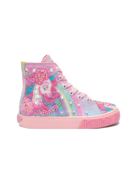 Lelli Kelly Παιδικά Sneakers High Unicorn για Κορίτσι Ροζ