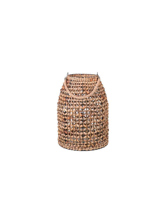 Glass Lantern Beige 31x31x43cm