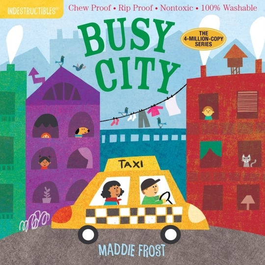 Busy City, Indestructibles, Chew Proof * Rip Proof * Nontoxic * 100% Washable