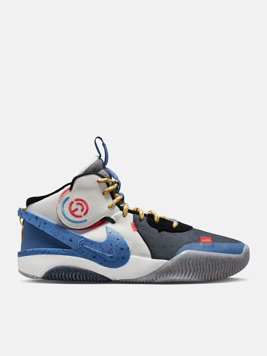 Air Deldon High Basketball Shoes Summit White / Pure Platinum / Indigo Storm