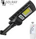 KAL Electronics Solray Straßen-Solarleuchte 20W Kaltweiß 6500K mit Fernbedienung IP65 27cmx23.5cmx4.5cmcm