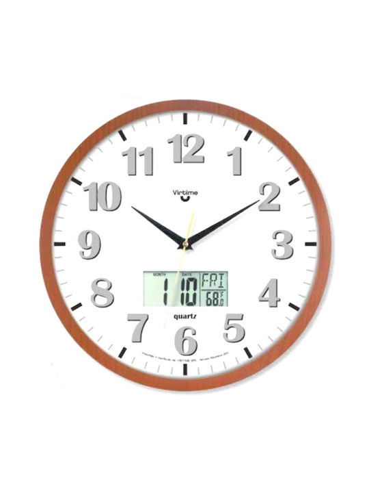 Virtime Wall Clock Plastic 1 Ø30cm