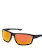 Timberland Men's Sunglasses with Black Plastic Frame and Orange Mirror Lens TB9287 02D