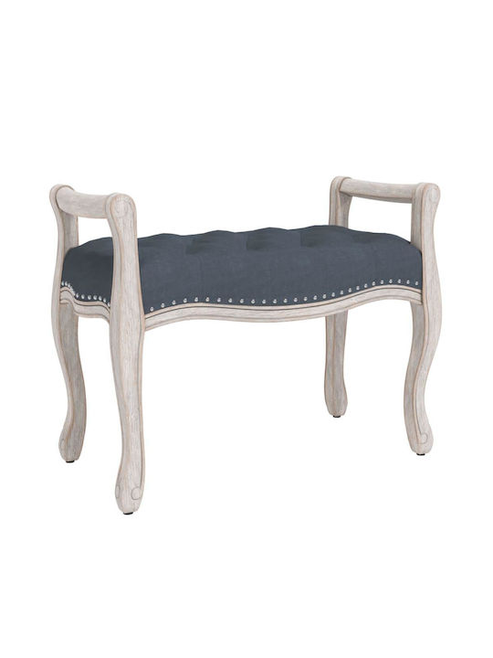 Stool Bench Stool Upholstered with Velvet Dark Grey 80x45x60cm