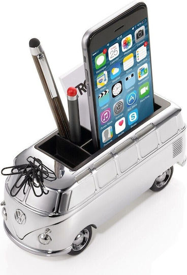 Metallic Pencil Holder Forever T1 in Silver Color 1pcs 6.3x7.2x15.3cm