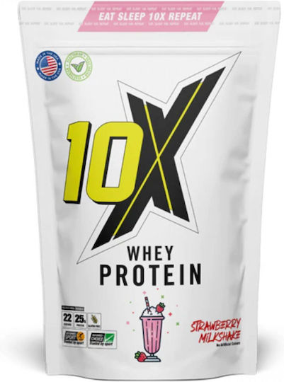 10X Athletic Whey Protein Molkenprotein Glutenfrei mit Geschmack Erdbeer-Milchshake 704gr