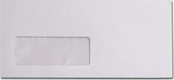 Catalog Envelope Windowed 11x23cm White